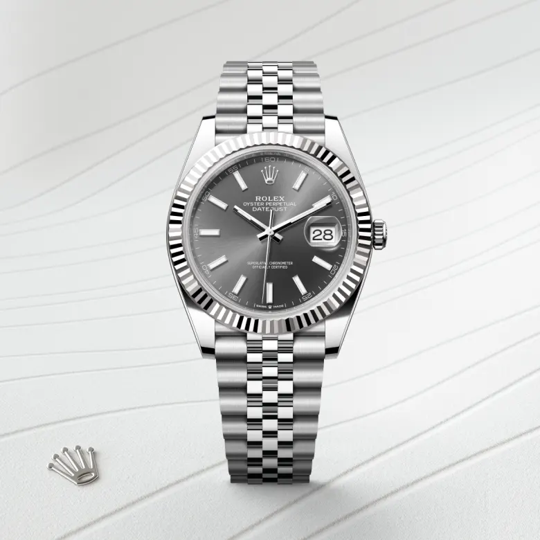 Rolex Datejust 41腕錶白色黃金鋼（蠔式鋼與白色黃金的組合）款，M126334-0014 | 正泰鐘錶