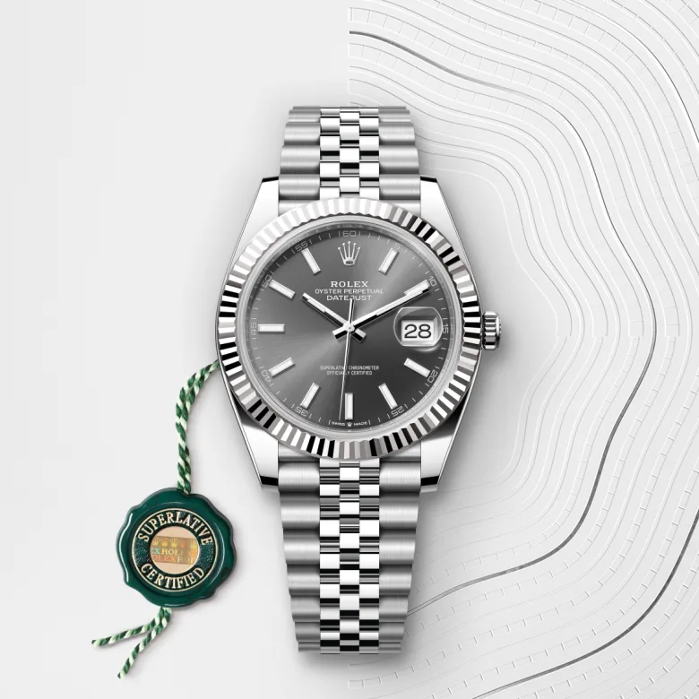 Rolex Datejust 41腕錶白色黃金鋼（蠔式鋼與白色黃金的組合）款，M126334-0014 | 正泰鐘錶