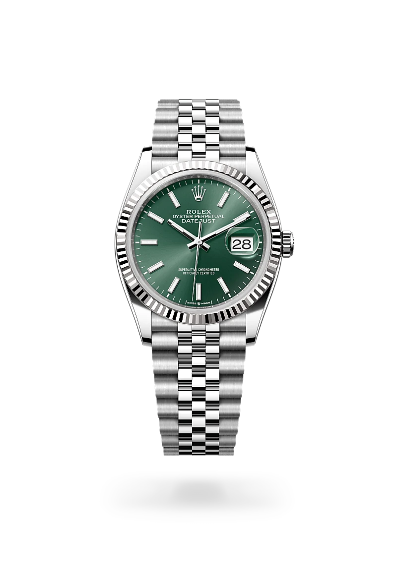 Rolex Datejust 36 腕錶 蠔式，36毫米，白色黃金及蠔式鋼，M126234-0051 | 正泰鐘錶